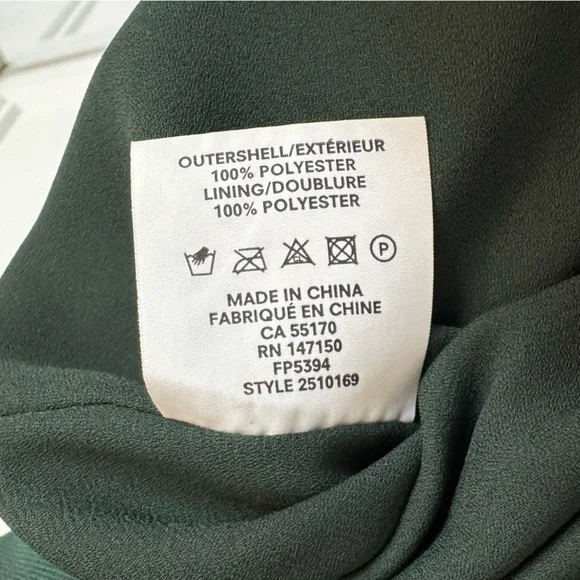 Frank & Oak Forest Green V-Neck Button-Down Shirt Dress - Size M - Picture 8 of 11